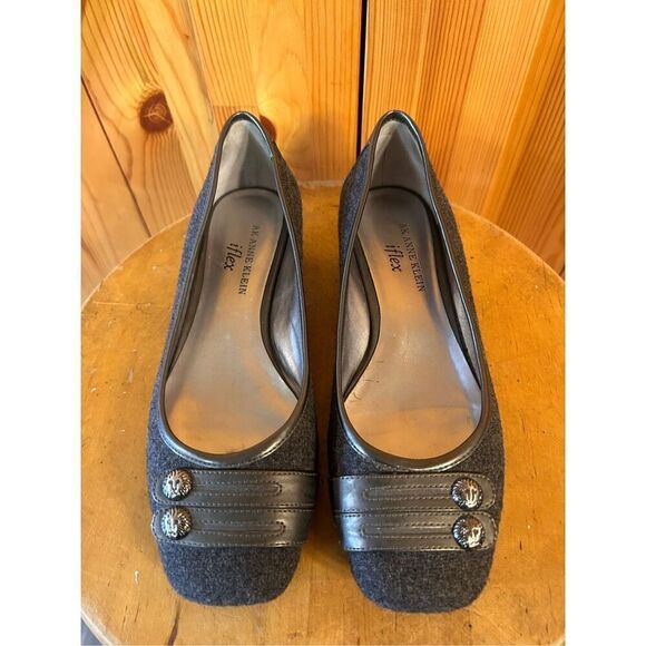 AK Anne Klein Womens Heels 6M Gray Fabric Pumps Shoes 1” iFlex - Picture 2 of 9
